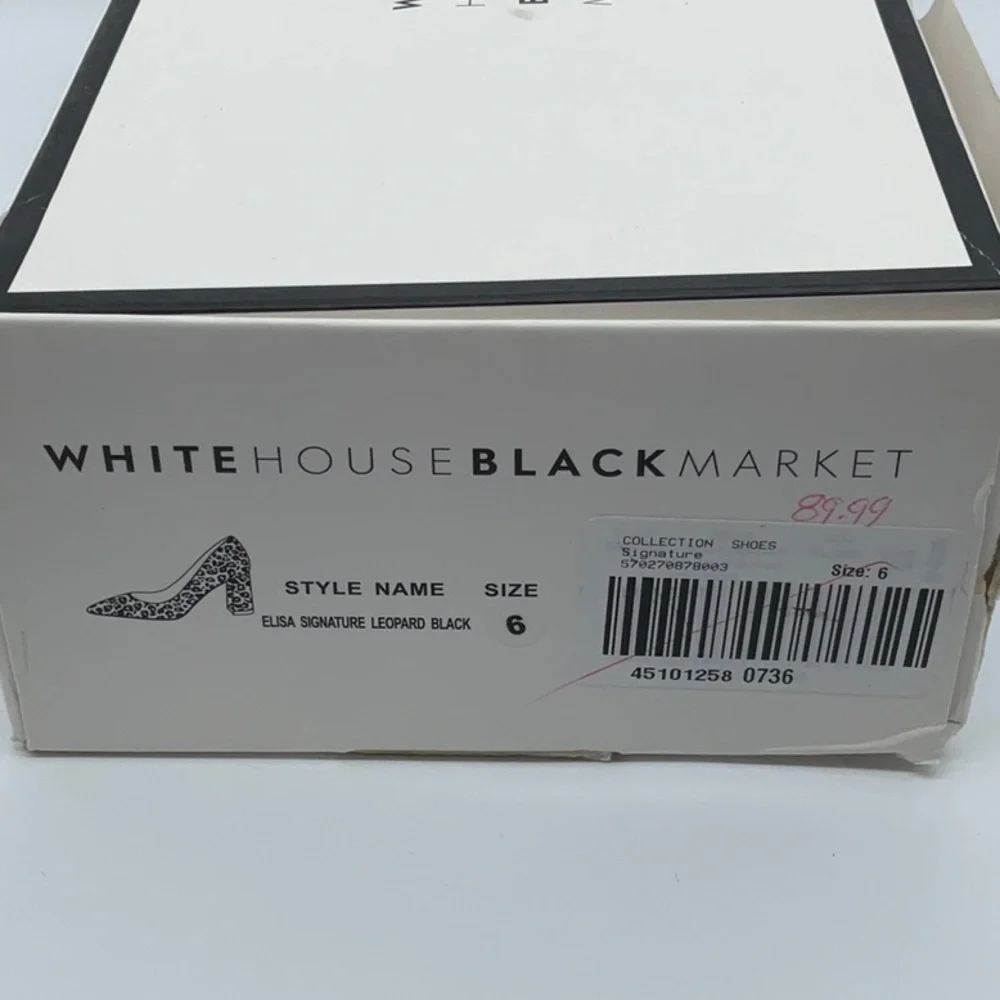 White House Black Market - Elisa Signature Leopard Black